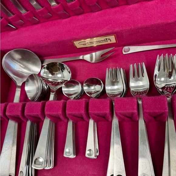 Vintage 64pc Rosenthal Plus Stainless Steel Flatware Set - Picture 6 of 13